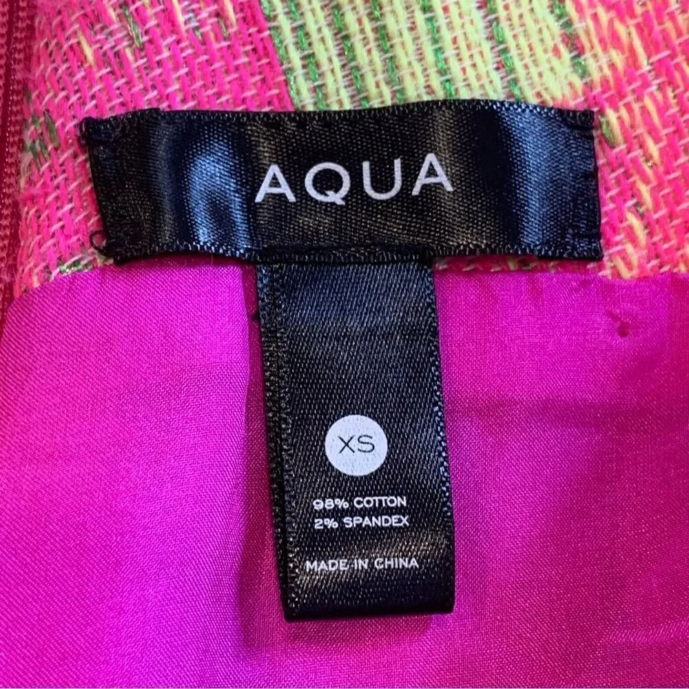 Aqua Neon Print Skirt Size XS